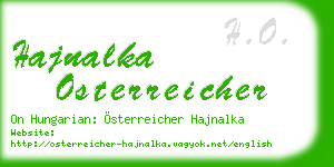 hajnalka osterreicher business card